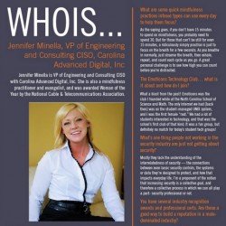 WHOIS: Jennifer Minella, VP of Engineering and Consulting CISO at Carolina Advanced Digital [Cisco OpenDNS]